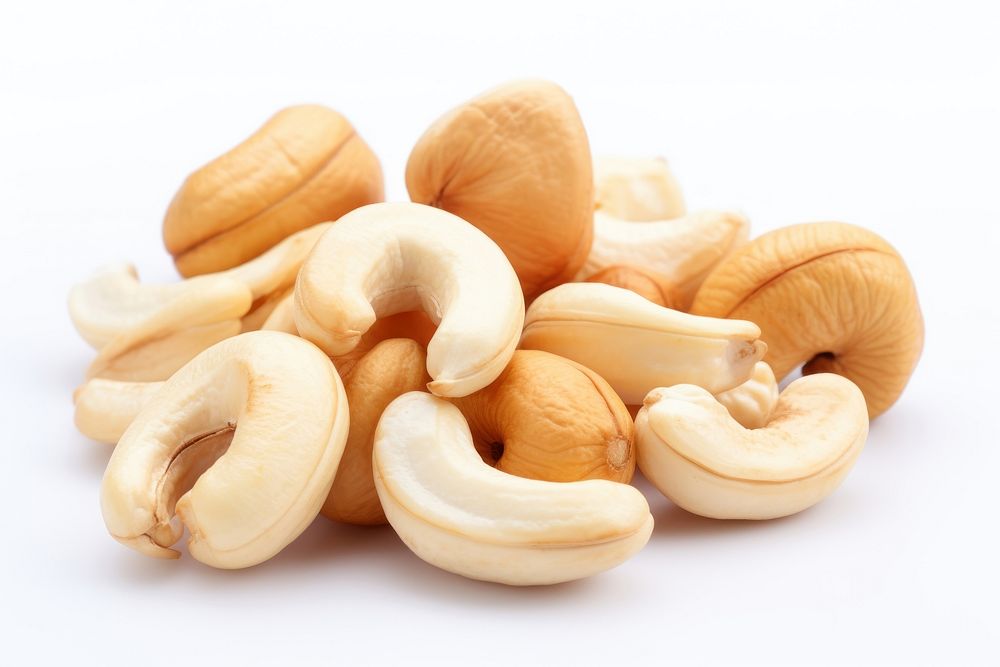 Nut food white background ingredient. AI generated Image by rawpixel.