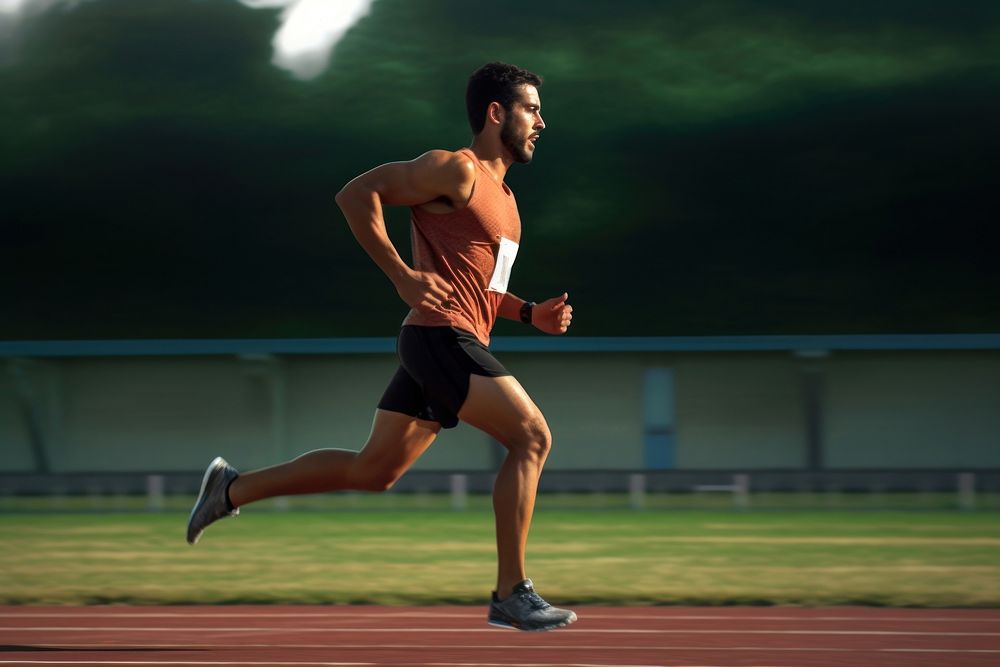 Running jogging determination concentration. AI generated Image by rawpixel.