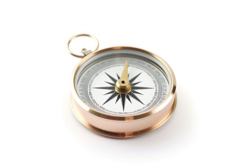 Jewelry compass locket white background. AI generated Image by rawpixel.