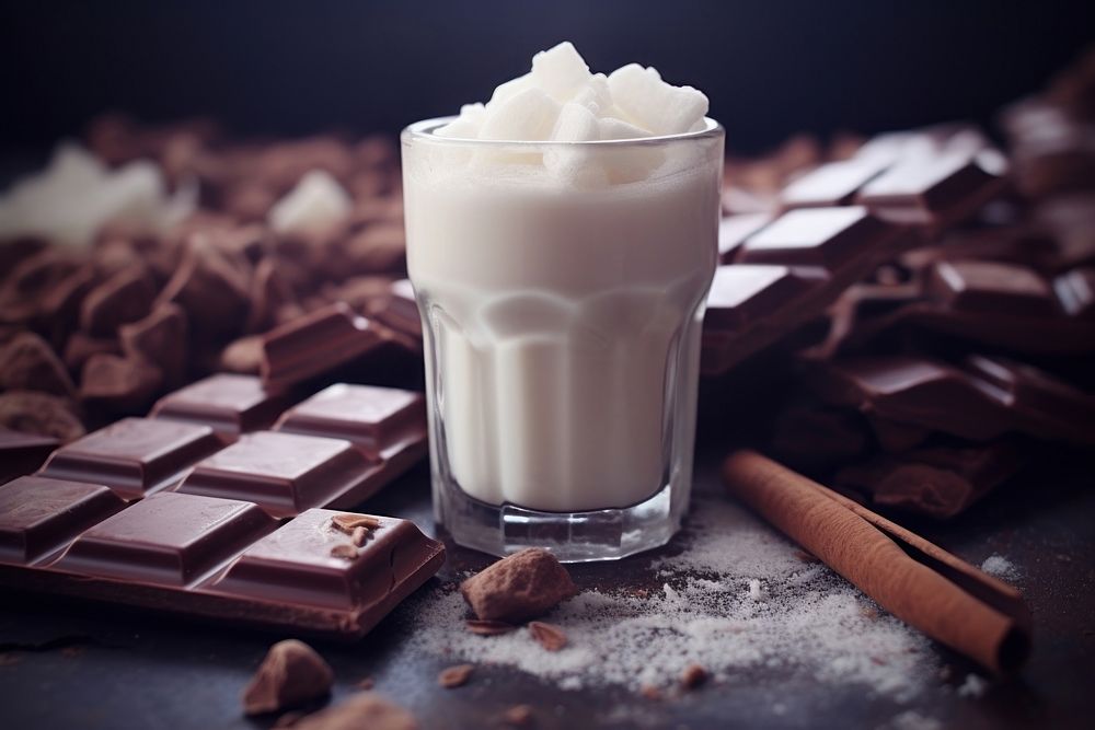 Chocolate dessert drink food. AI generated Image by rawpixel.