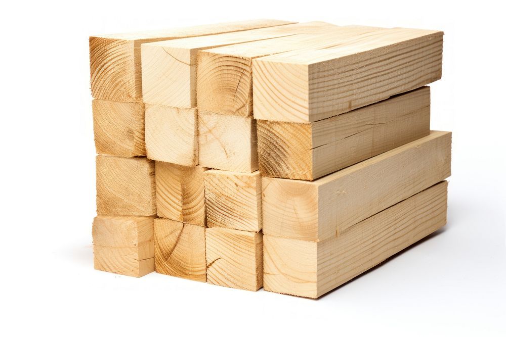 Lumber wood box white background. AI generated Image by rawpixel.