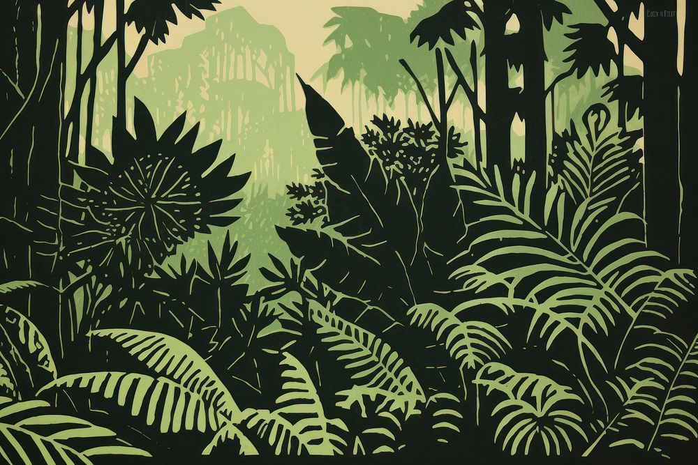 Jungle vegetation outdoors forest. AI generated Image by rawpixel.