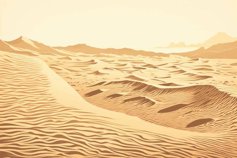Sand dunes outdoors desert nature. AI generated Image by rawpixel.