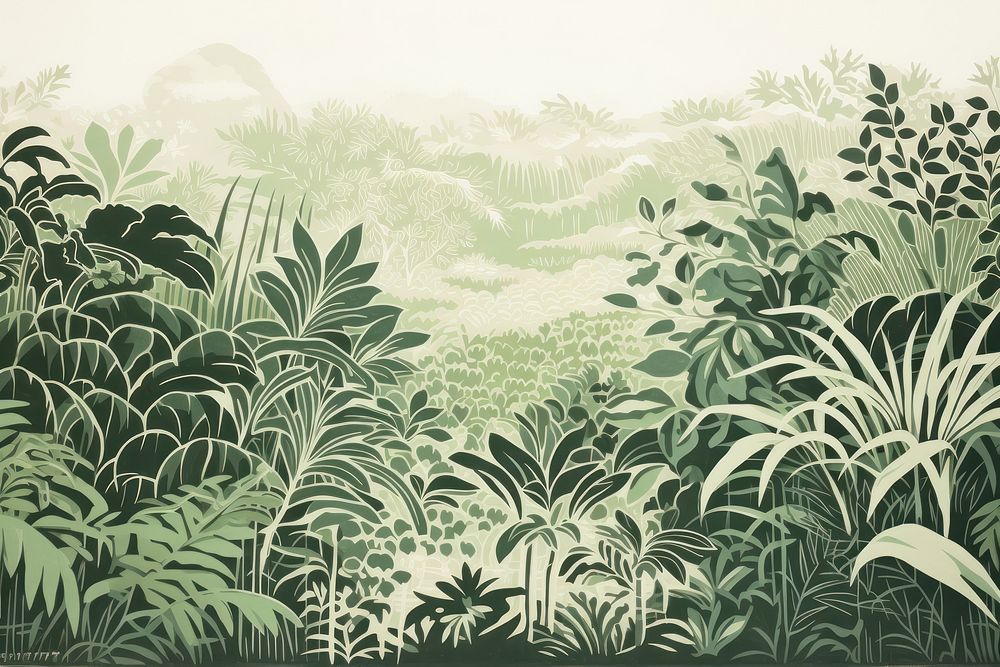 Jungle vegetation landscape outdoors. AI generated Image by rawpixel.