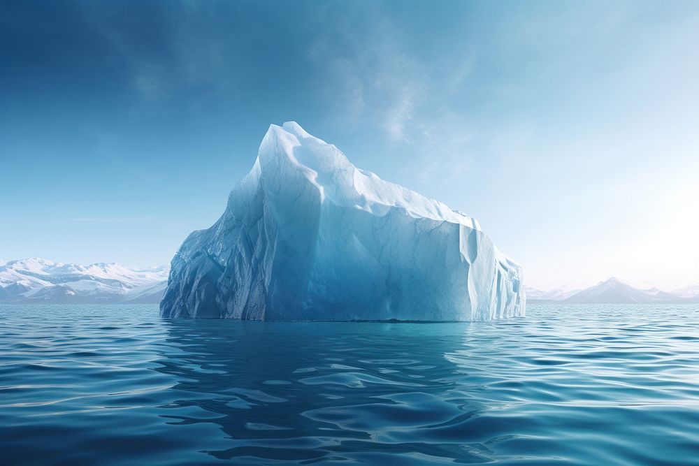 Small ice berg outdoors floating iceberg. AI generated Image by rawpixel.