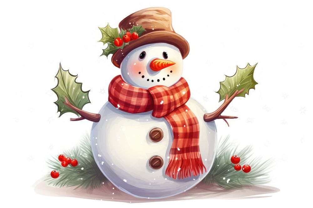 Christmas snowman winter white representation. AI generated Image by rawpixel.
