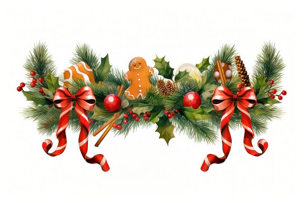 Christmas wreath gingerbread plant tree. AI generated Image by rawpixel.