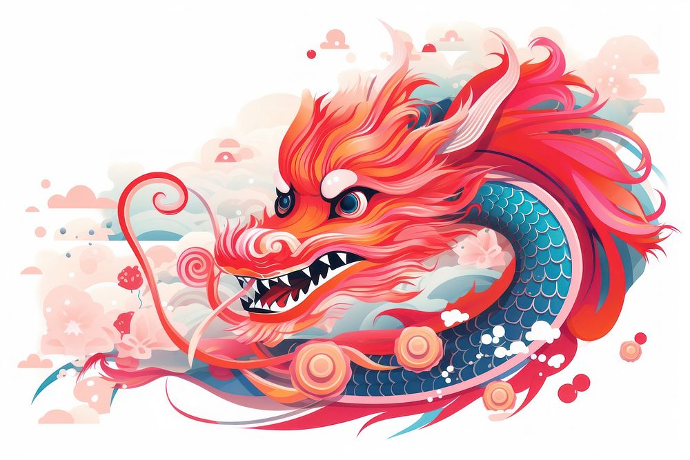 Chinese new year dragon art creativity. AI generated Image by rawpixel.