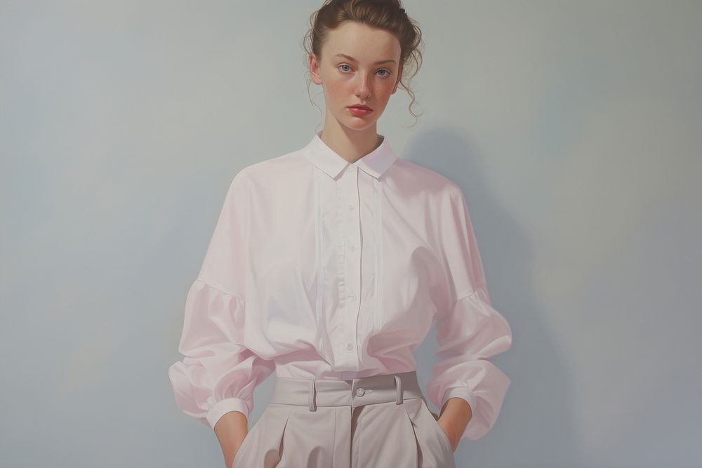 Blouse shirt outerwear portrait. AI generated Image by rawpixel.