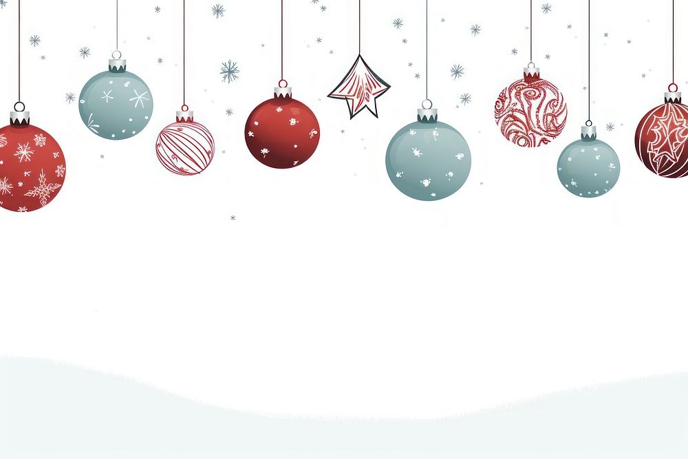 Simple hand drawn doodle christmas balls backgrounds celebration accessories. AI generated Image by rawpixel.