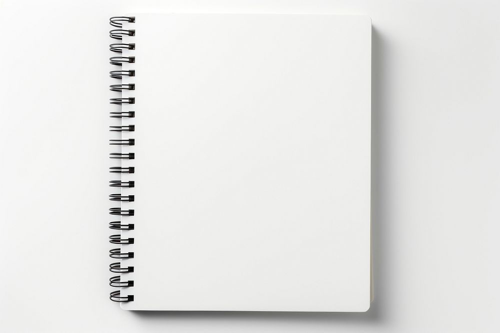 Blank spiral notebook backgrounds diary white. AI generated Image by rawpixel.