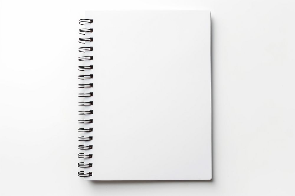 Blank spiral notebook diary white page. AI generated Image by rawpixel.