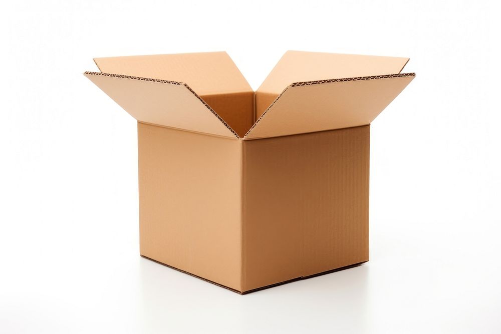 Cardboard box carton white background delivering. AI generated Image by rawpixel.