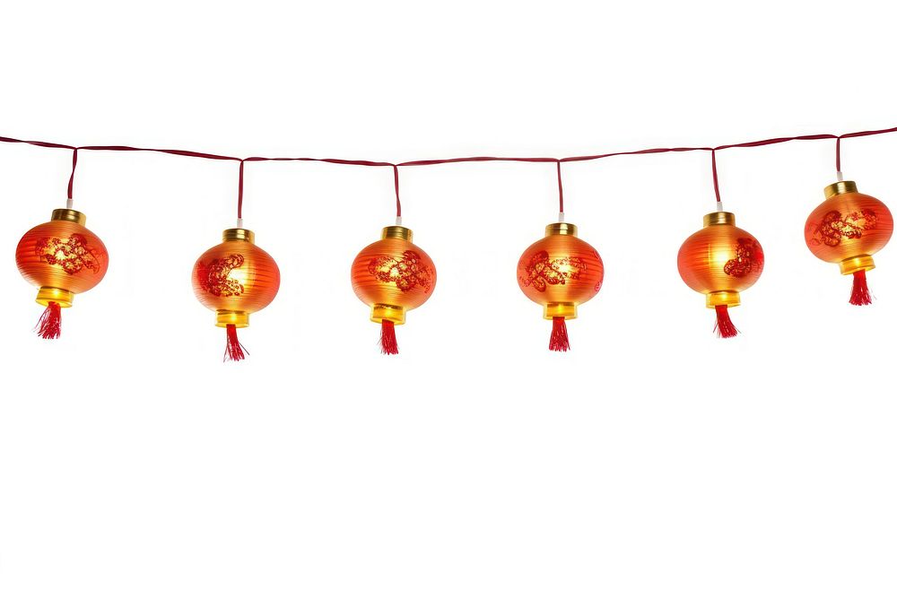 Lantern hanging red chinese new year. AI generated Image by rawpixel.