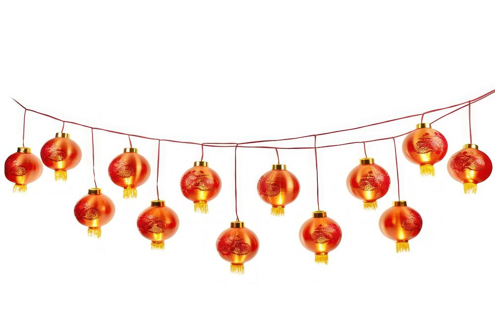 Lantern hanging red chinese new year. AI generated Image by rawpixel.