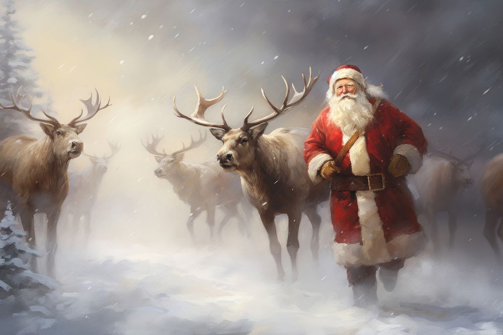 Christmas background christmas mammal animal. AI generated Image by rawpixel.