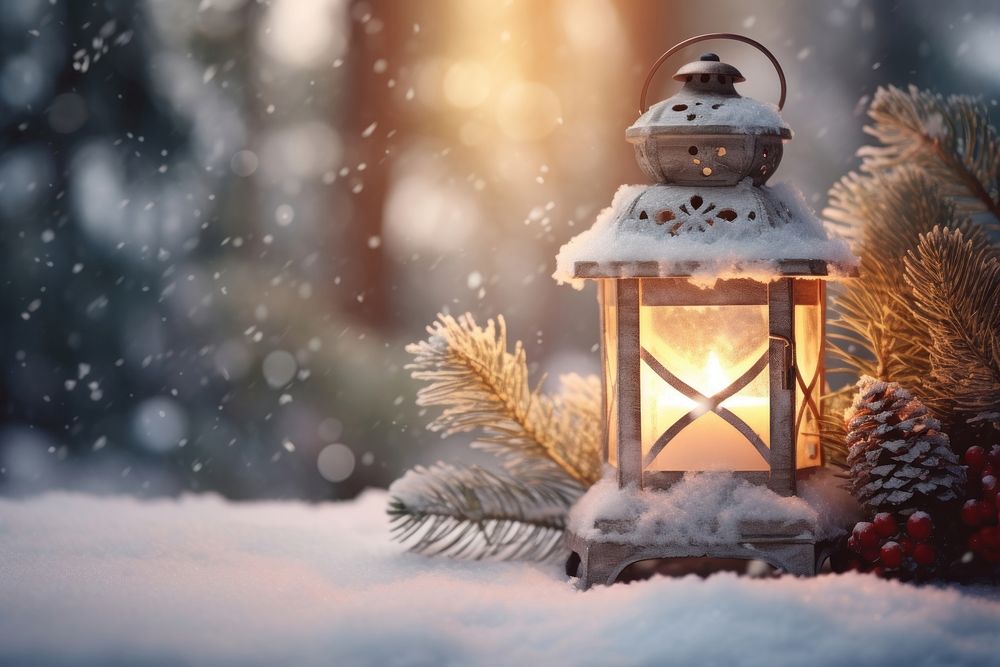 Christmas Lantern christmas lantern winter. AI generated Image by rawpixel.