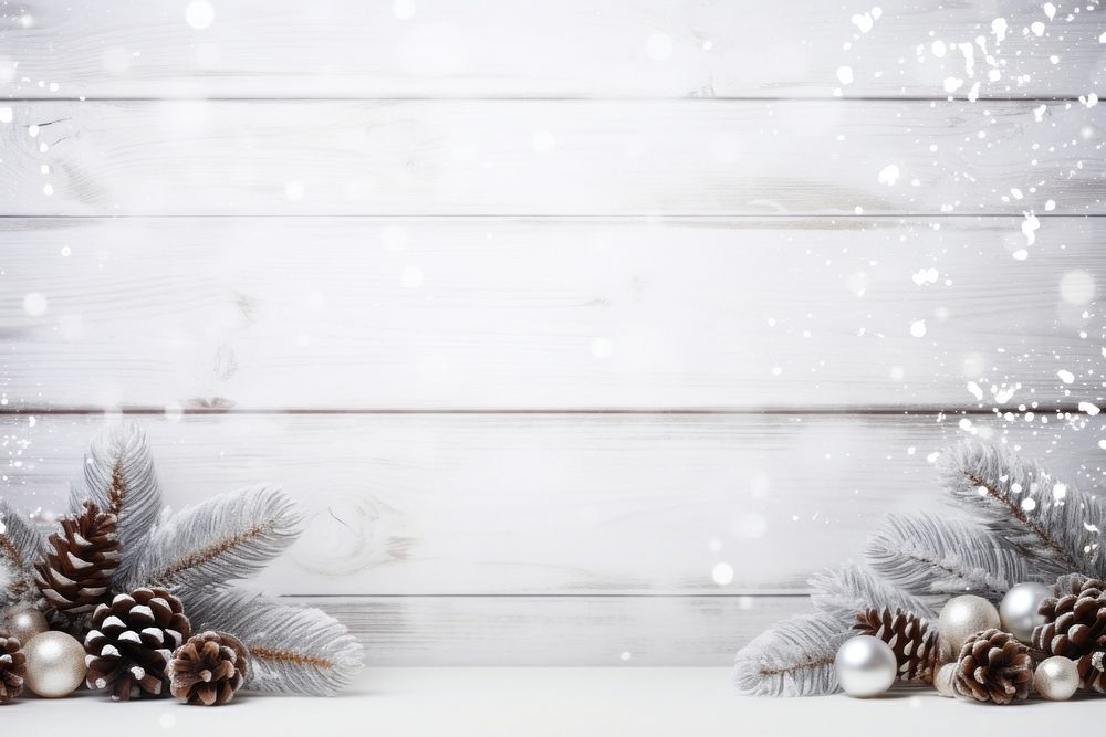 White wooden christmas decoration nature. AI generated Image by rawpixel.