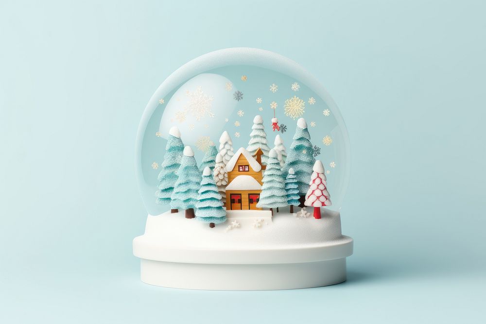 Christmas snow globe representation illuminated celebration. AI generated Image by rawpixel.
