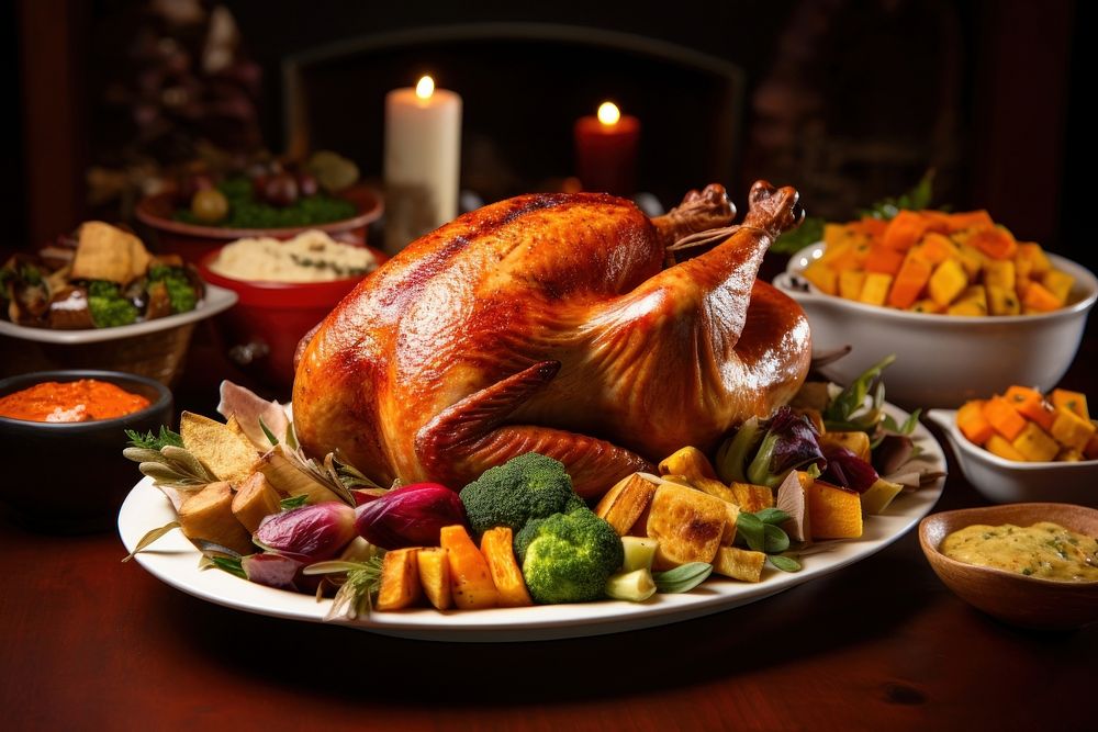 Thanksgiving thanksgiving tradition roasted. AI generated Image by rawpixel.