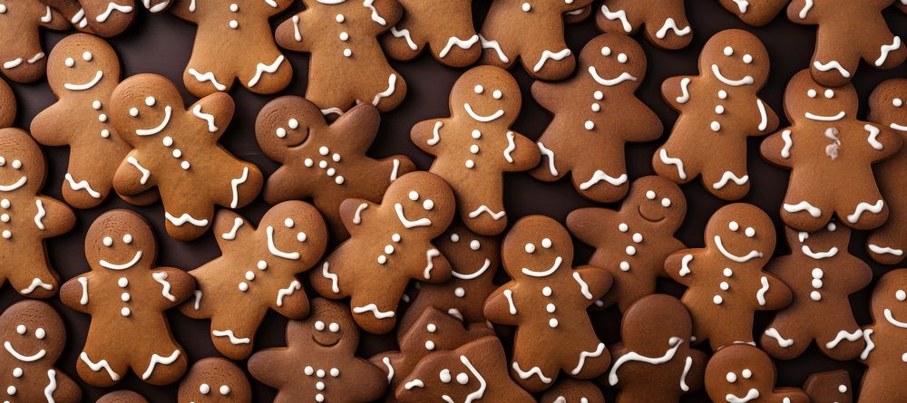 Gingerbread cookie food backgrounds. AI generated Image by rawpixel.