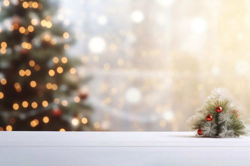 Christmas tree blurred background christmas window white. AI generated Image by rawpixel.