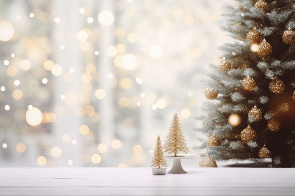 Christmas tree blurred background christmas backgrounds white. AI generated Image by rawpixel.