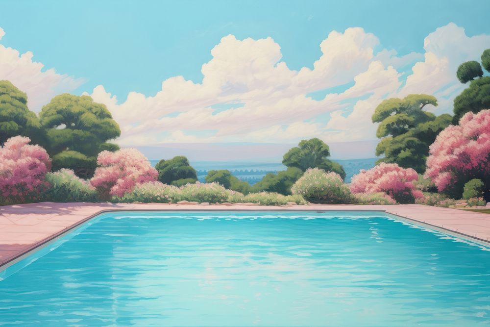 Summer outdoors painting nature. AI generated Image by rawpixel.