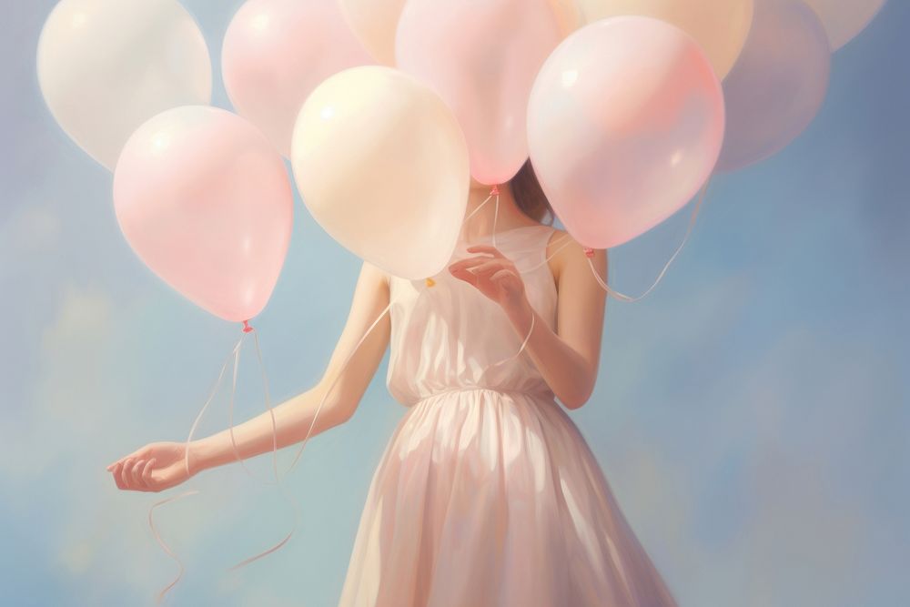 Hand holding balloons dress adult celebration. AI generated Image by rawpixel.