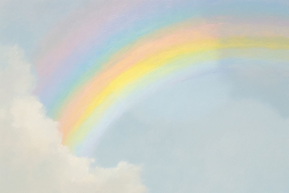 Rainbow backgrounds outdoors painting. AI generated Image by rawpixel.