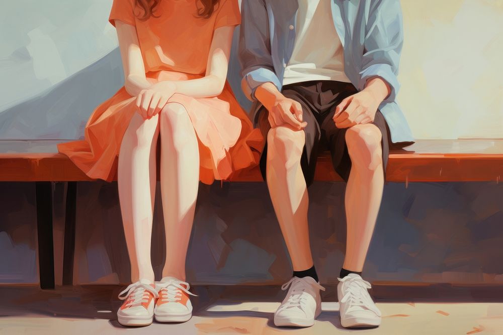 Shoe footwear painting sitting. AI generated Image by rawpixel.