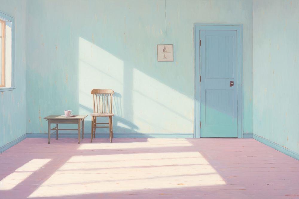 A empty suburb house room painting furniture flooring. AI generated Image by rawpixel.