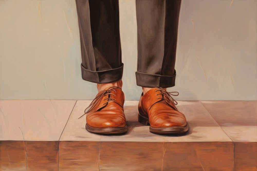 Shoe footwear painting leather. AI generated Image by rawpixel.