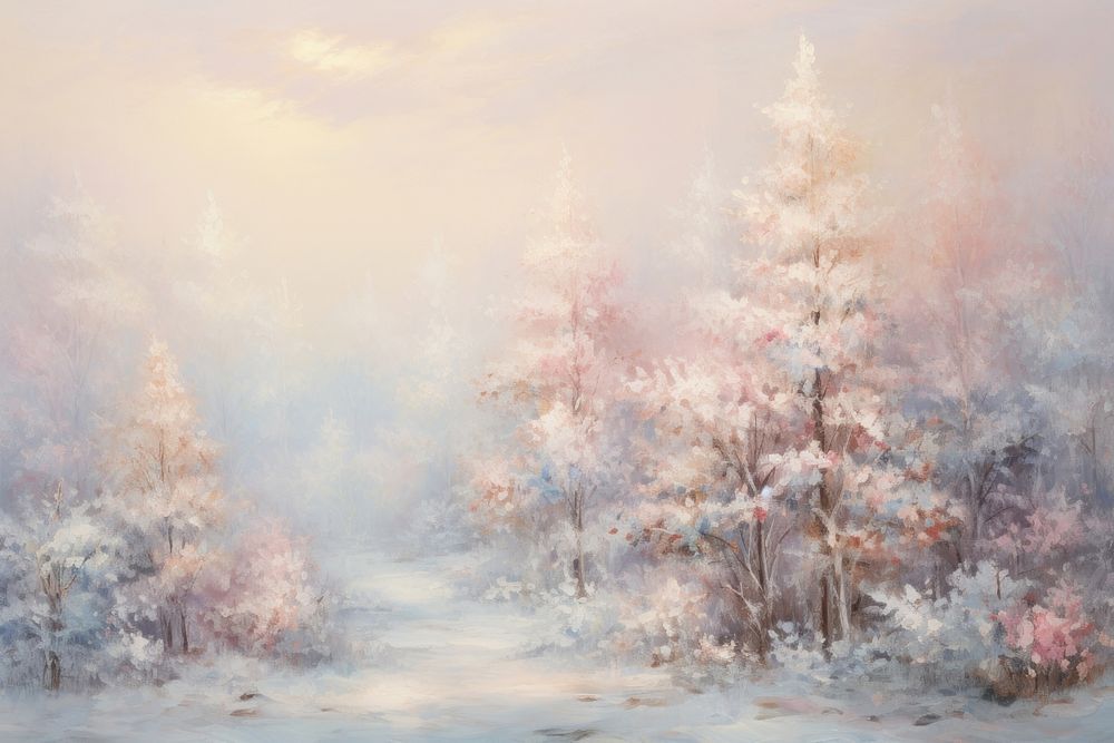 Christmas background painting backgrounds outdoors. AI generated Image by rawpixel.