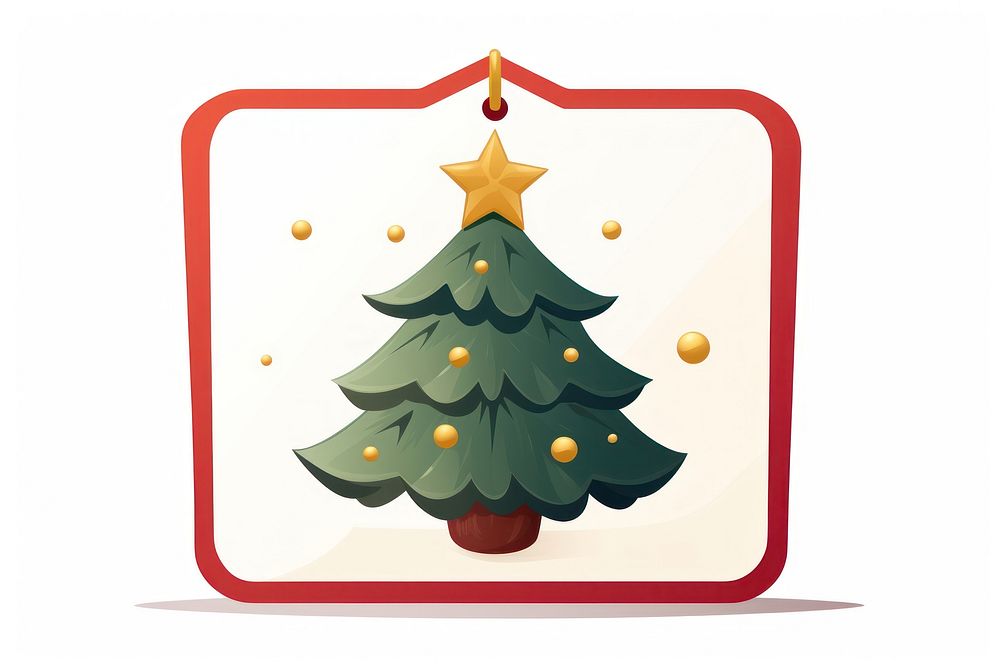 Christmas Christmas label plant tree. | Free Photo Illustration - rawpixel