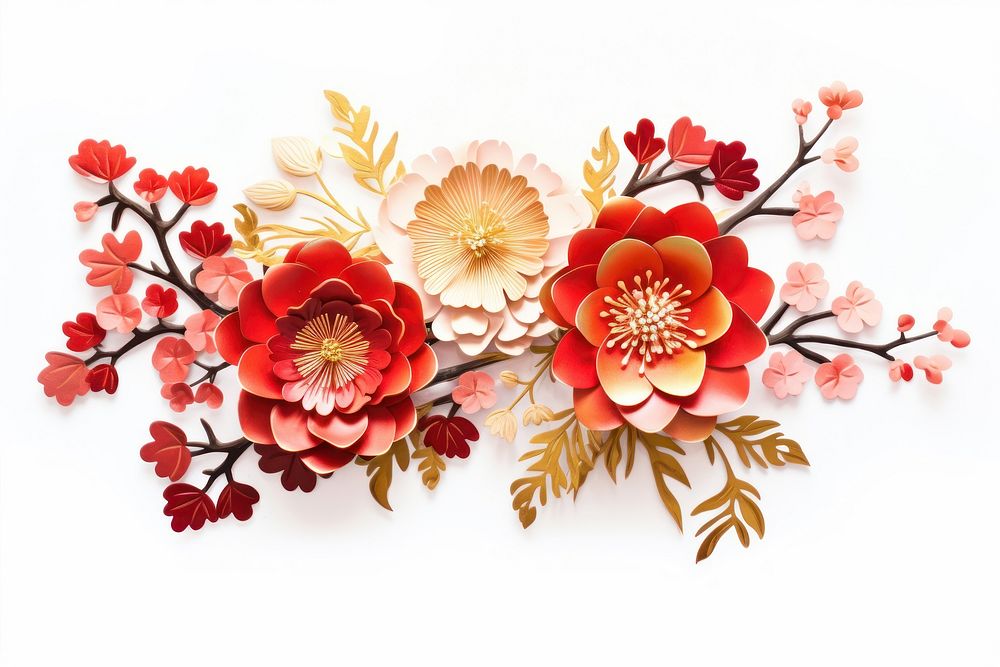 Flower decoration pattern plant. AI generated Image by rawpixel.