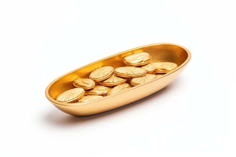 Gold white background investment container. AI generated Image by rawpixel.