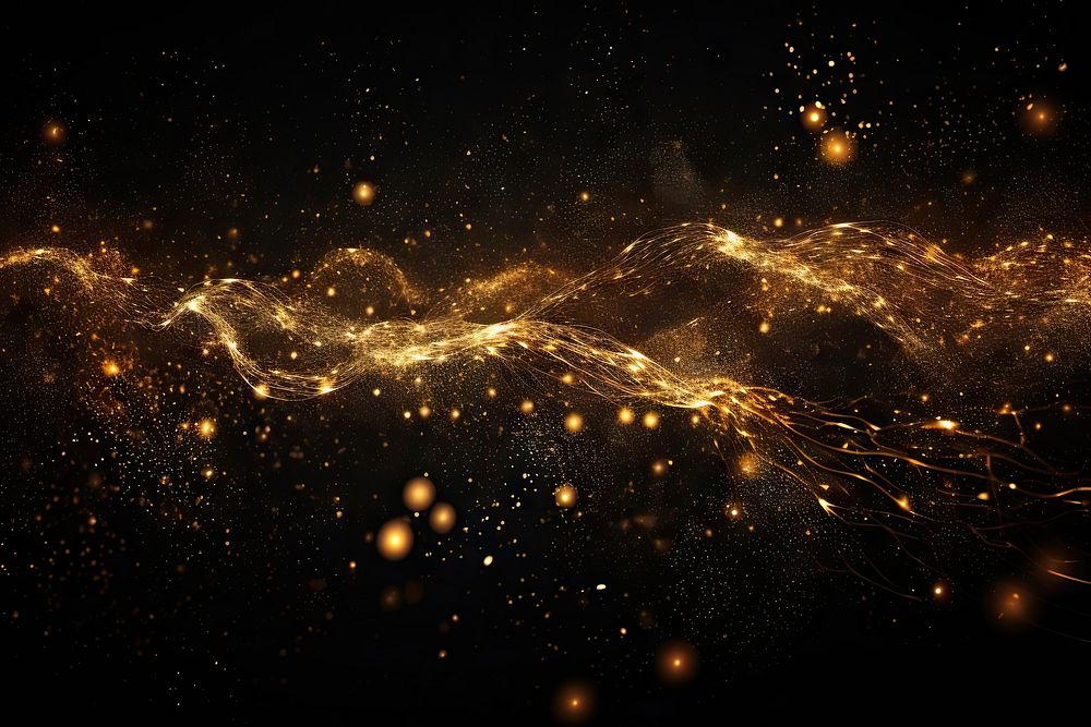Golden glowing particles backgrounds astronomy outdoors. AI generated Image by rawpixel.