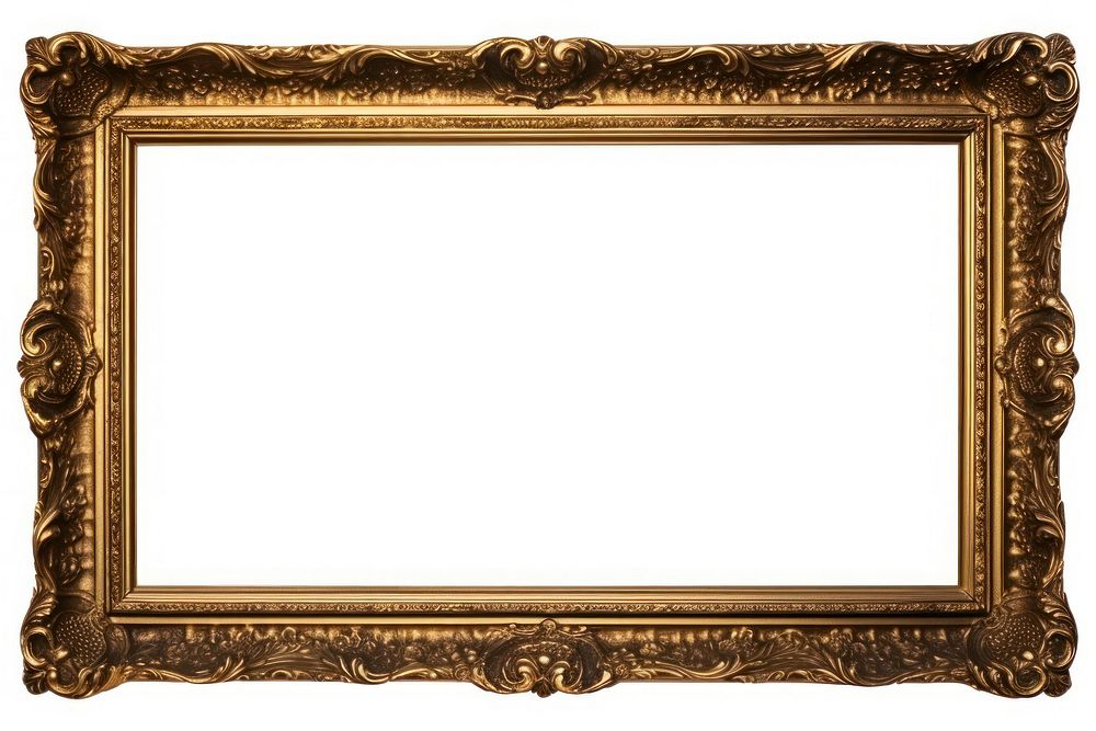 Golden vintage frame backgrounds white background architecture. AI generated Image by rawpixel.