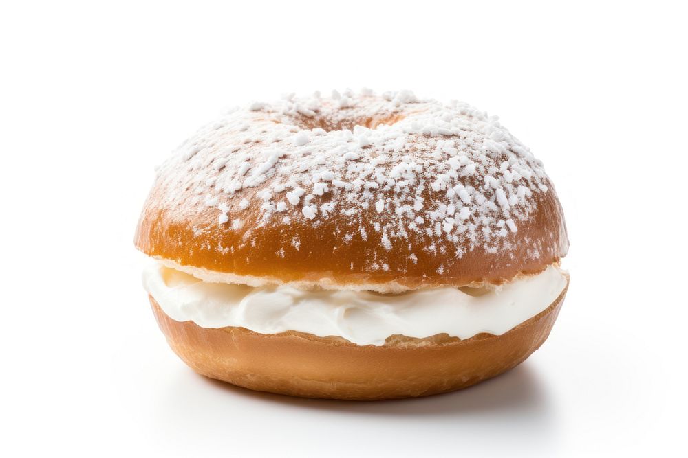 Hanukkah sufganiyot bagel donut bread. AI generated Image by rawpixel.