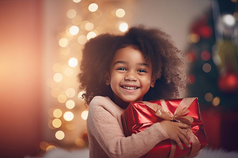 Christmas child smile happy. AI generated Image by rawpixel.