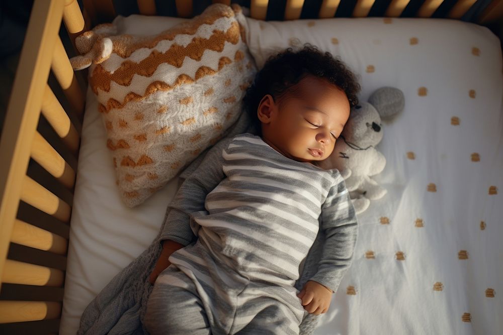 Crib baby furniture sleeping. AI generated Image by rawpixel.
