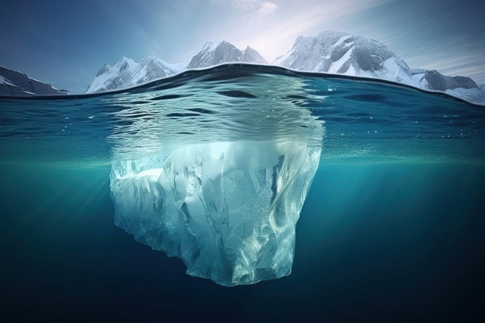 Iceberg floating outdoors glacier. AI generated Image by rawpixel.