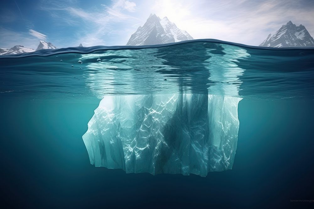 Iceberg floating outdoors glacier. AI generated Image by rawpixel.