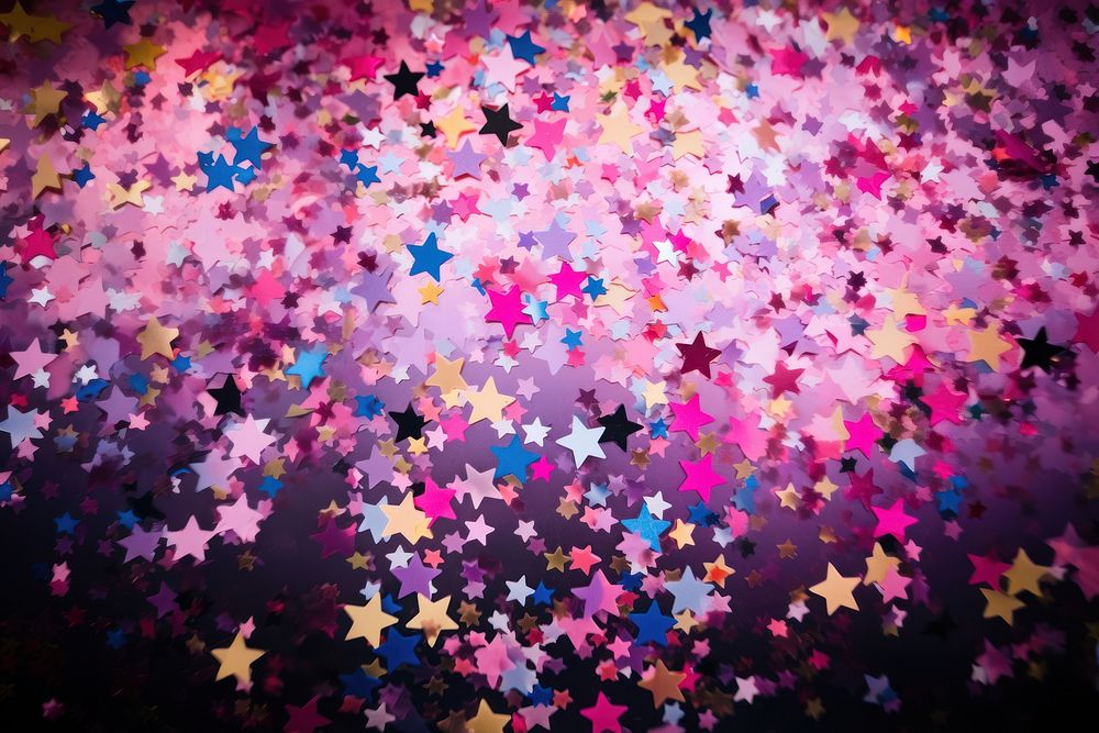 Confetti backgrounds glitter purple. AI generated Image by rawpixel.