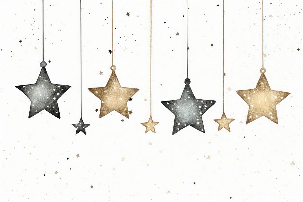 Stars hanging illuminated celebration backgrounds. AI generated Image by rawpixel.