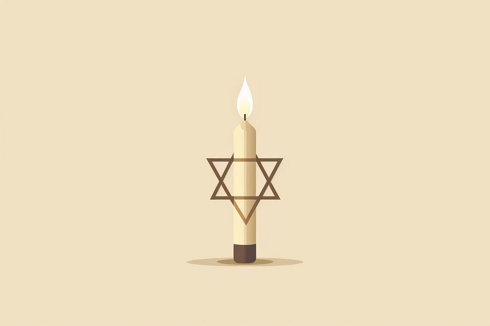 Hanukkah candle fire illuminated. AI generated Image by rawpixel.