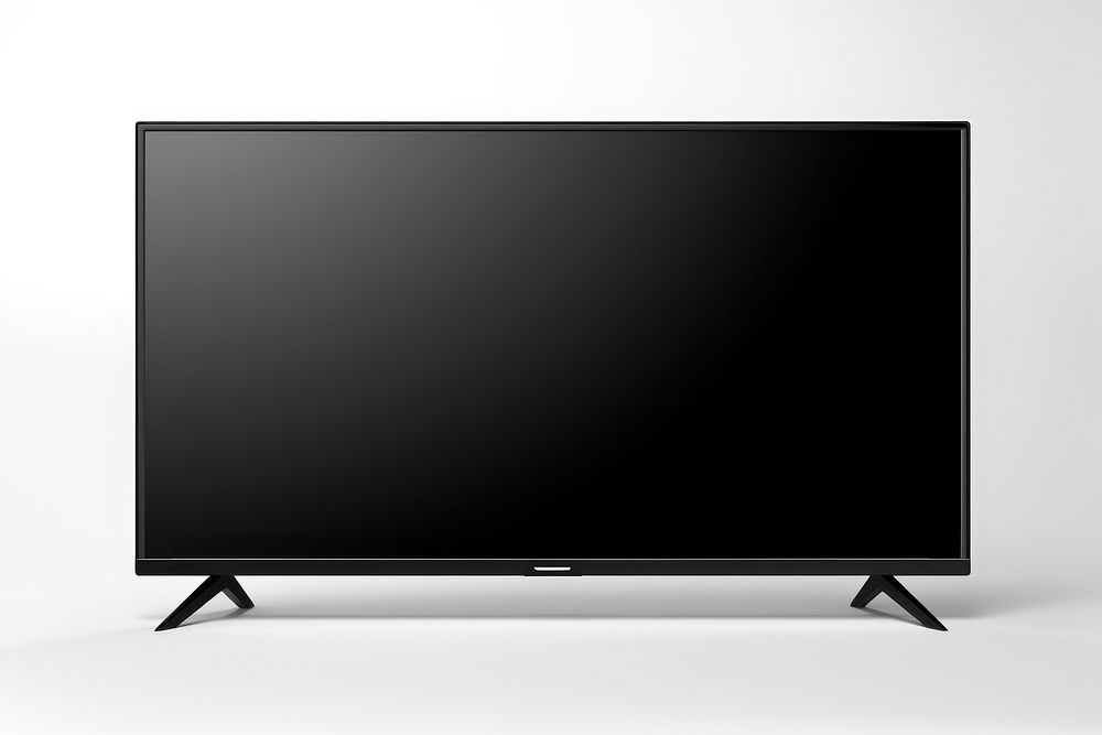 Modern smart tv screen television black. AI generated Image by rawpixel.