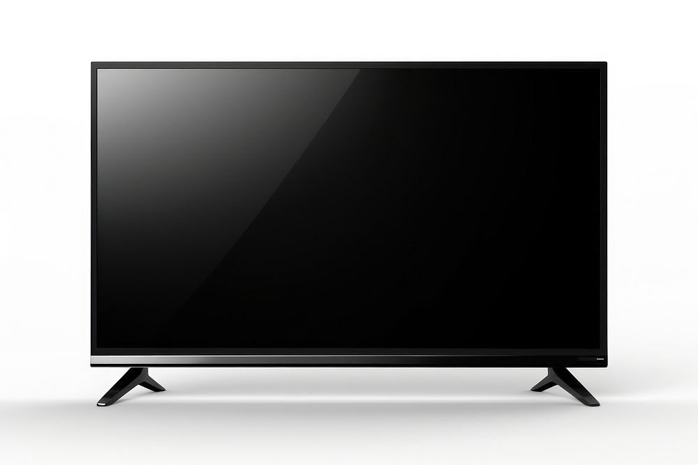 Modern smart tv screen television black. 