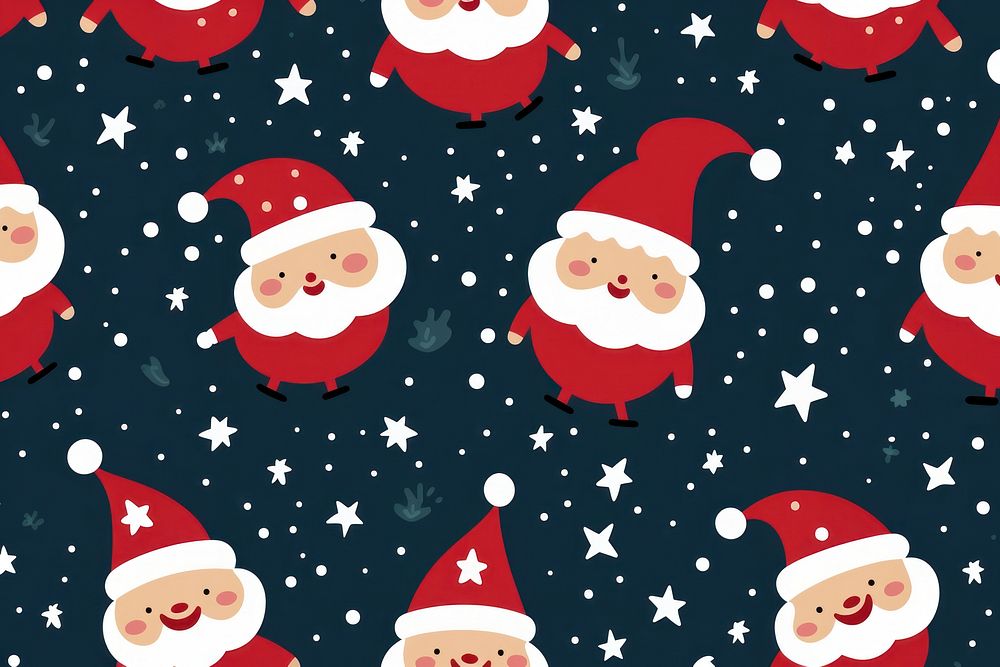 Santa claus pattern winter celebration. AI generated Image by rawpixel.
